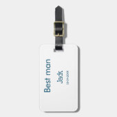bruidsjonker getuige voeg naam tekst vrijgezellenf bagagelabel (Voorkant verticaal)