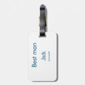 bruidsjonker getuige voeg naam tekst vrijgezellenf bagagelabel (Achterkant verticaal)