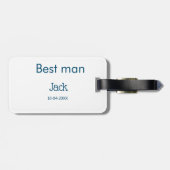 bruidsjonker getuige voeg naam tekst vrijgezellenf bagagelabel (Achterkant horizontaal)