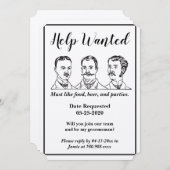 Bruidsjonker hulp gevraagd advertentie kaart (Voorkant / Achterkant)