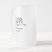 Bruidsjonker Initiaal Matglas Bierpul (Voorkant links)