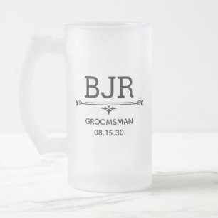 Bruidsjonker Initiaal Matglas Bierpul