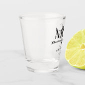 Bruidsjonker Initiaal Shot Glas (Links)