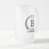 Bruidsjonker initials matglas bierpul (Voorkant rechts)