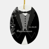 Bruidsjonker Kerstmis Bruiloft Ornament (Voorkant)