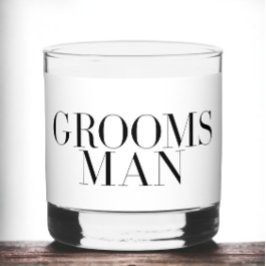Bruidsjonker Modern Gepersonaliseerd Minimalistisc Whisky Glas