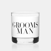 Bruidsjonker Modern Gepersonaliseerd Minimalistisc Whisky Glas (Voorkant)