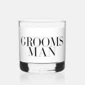 Bruidsjonker Modern Persoonlijk Minimalistisch Whisky Glas (Voorkant)