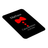 bruidsjonker naam jaar zwarte vlinder das overhemd magneet (Rechterzijde)