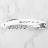 Bruidsjonker op maat kurkentrekker voor obers (Achterkant)