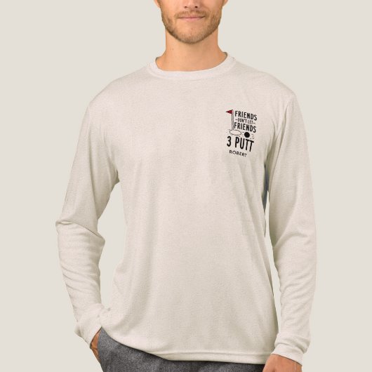 Bruidsjonker op maat vrienden 3 put golf grap shir Tri-Blend shirt (Voorkant volledig)