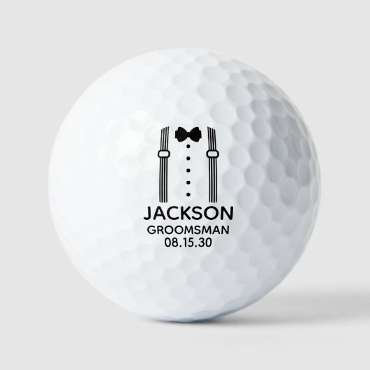 Bruidsjonker ophangers met strik golfballen (Voorkant)