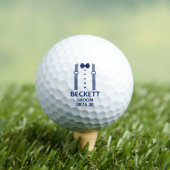 Bruidsjonker ophangers met vlinderdas golfballen (Insitu Shirt)