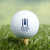 Bruidsjonker ophangers met vlinderdas golfballen (Insitu Shirt)