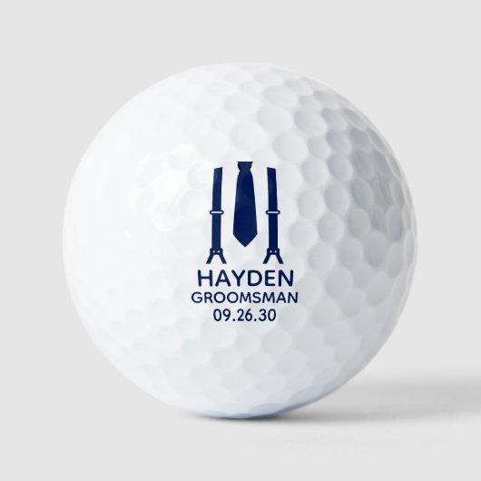 Bruidsjonker ophangers met vlinderdas golfballen (Voorkant)