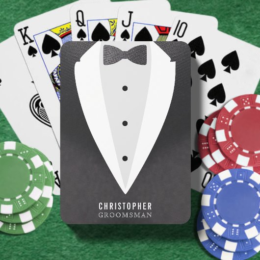 Bruidsjonker pak huwelijksgeschenk pokerkaarten