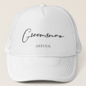 Bruidsjonker Persoonlijk Gestileerde Minimalistisc Trucker Pet (Voorkant)