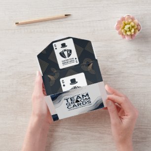 Bruidsjonker ruilkaart, bruidsjonkers voorstel all in one uitnodiging