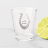 Bruidsjonker Sieraad Hoefijzer Shot Glas (Achterkant)