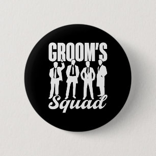 Bruidsjonker Team Bruid Bruidegom Feest Bruidegom Ronde Button 5,7 Cm