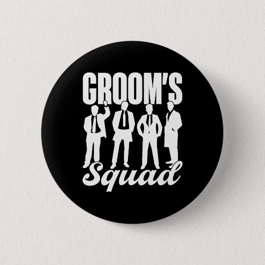 Bruidsjonker Team Bruid Bruidegom Feest Bruidegom  Ronde Button 5,7 Cm (Voorkant)