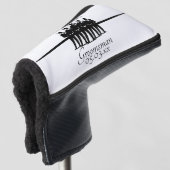 Bruidsjonker Trouw Team Pak Silhouet Naam Golfheadcover (3/4 voorkant)