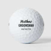 Bruidsjonker Trouwgunst Bruiloft Golfballen (Voorkant)