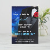 Bruidsjonker Tuxedo Uitnodiging Pak Aan (Staand voorkant)
