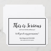 Bruidsjonker Verzoek Dit is Serieus Kaart (Voorkant / Achterkant)