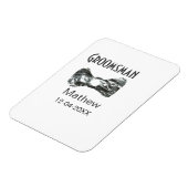 Bruidsjonker voeg naam datum jaar grijze kraag str magneet (Linkerzijde)