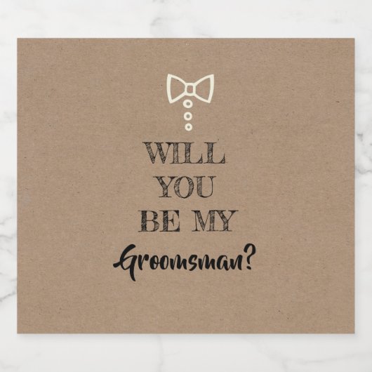 bruidsjonker voorstel bier etiket (Enkel label)