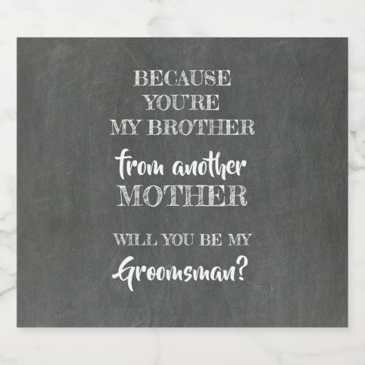 bruidsjonker voorstel bier etiket (Enkel label)