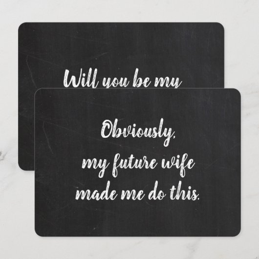 Bruidsjonker voorstel Grappige kaart (Voorkant / Achterkant)