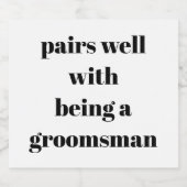 Bruidsjonker Voorstel Wil Je Mijn Bruidsjonker Zij Bier Etiket (Enkel label)