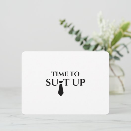 Bruidsjonker voorstelkaart modern elegant luxe kaart (Staand voorkant)