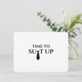 Bruidsjonker voorstelkaart moderne elegante luxe kaart (Staand voorkant)