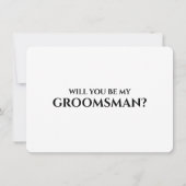 Bruidsjonker voorstelkaart moderne elegante luxe kaart (Achterkant)