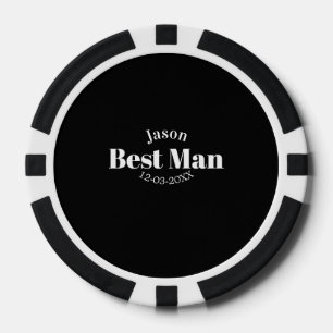 bruidsjonker vrijgezellenfeest getuige zwart wit d poker chips