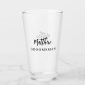 Bruidsjonker vrijgezellenfeest glas (Achterkant)