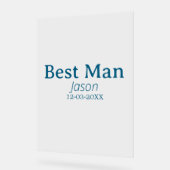 bruidsjonker vrijgezellenfeest voeg naam toe moder acryl bord (Hoek)