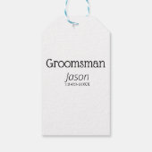 bruidsjonker vrijgezellenfeest voeg naam toe moder cadeaulabel (Achterkant)