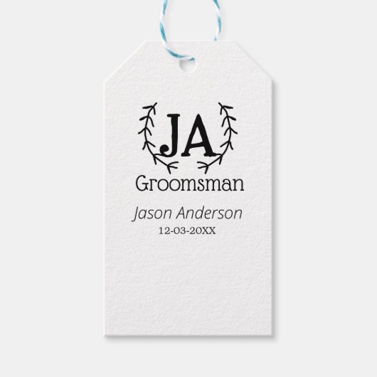 Bruidsjonker vrijgezellenfeest voeg naam toe moder cadeaulabel (Voorkant)