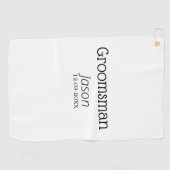 bruidsjonker vrijgezellenfeest voeg naam toe moder golfhanddoek (Horizontaal)