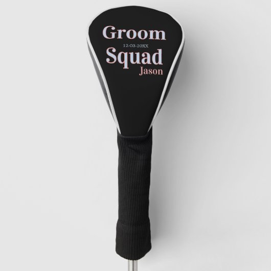 bruidsjonker vrijgezellenfeest voeg naam toe moder golfheadcover (Voorkant)