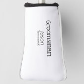 bruidsjonker vrijgezellenfeest voeg naam toe moder golfheadcover (Draai 90)