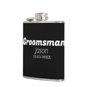 bruidsjonker vrijgezellenfeest voeg naam toe moder heupfles (Links)