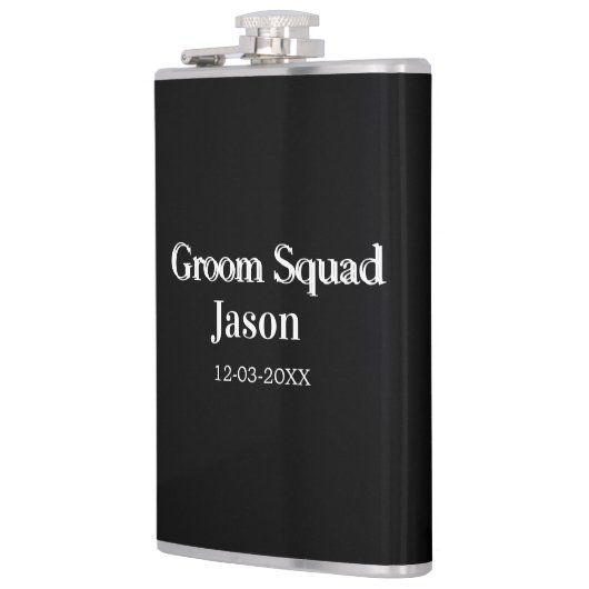 bruidsjonker vrijgezellenfeest voeg naam toe moder heupfles (Links)