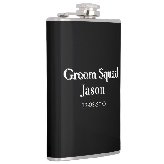 bruidsjonker vrijgezellenfeest voeg naam toe moder heupfles (Rechts)