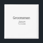 bruidsjonker vrijgezellenfeest voeg naam toe moder magneet<br><div class="desc">ontwerp</div>