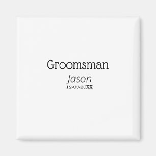 bruidsjonker vrijgezellenfeest voeg naam toe moder magneet